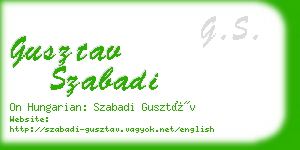 gusztav szabadi business card